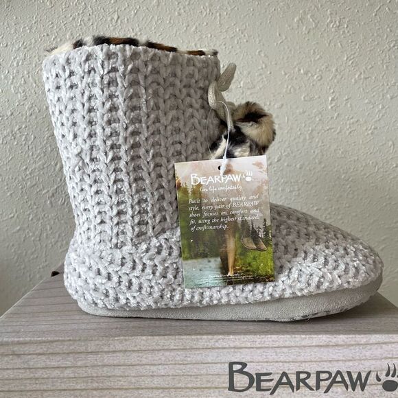NIB BearPaw Winter White Josephine Slipper Booties Size S,L, and XL - Picture 4 of 9